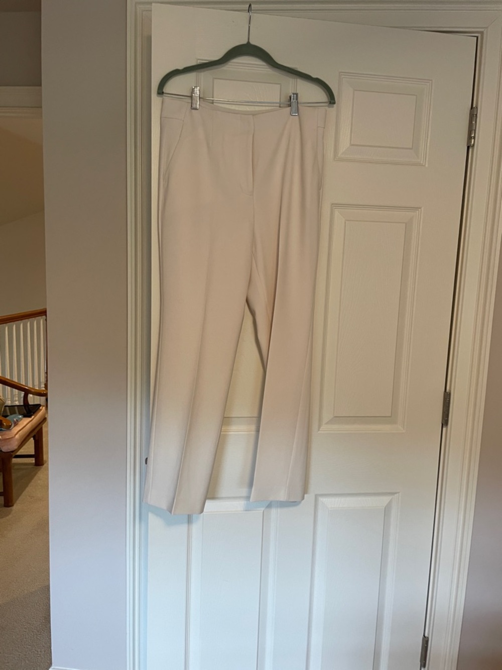 Talbots Cream Straight-Leg Dress Trousers